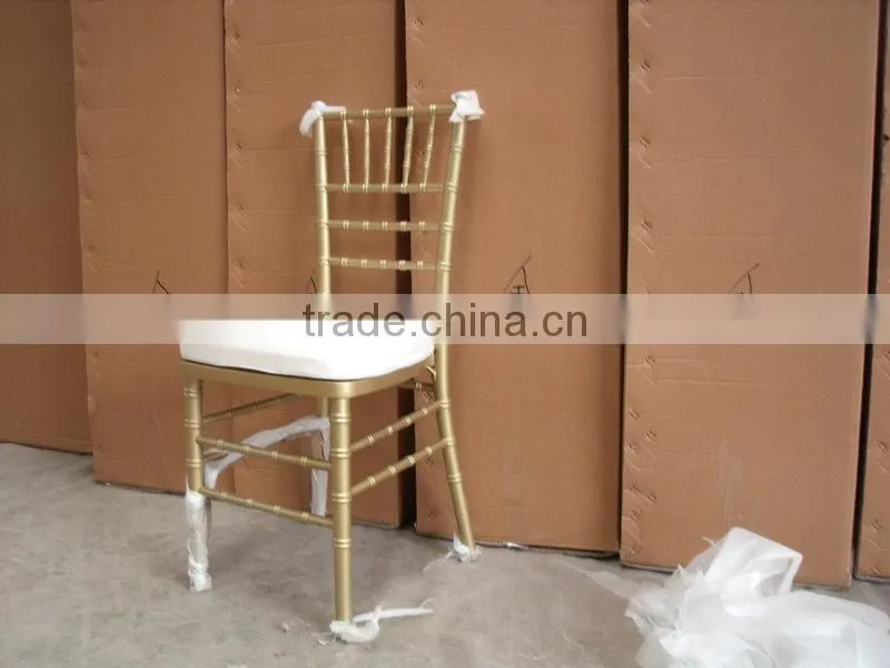 gold wedding chiavari chair with soft cushion for sale