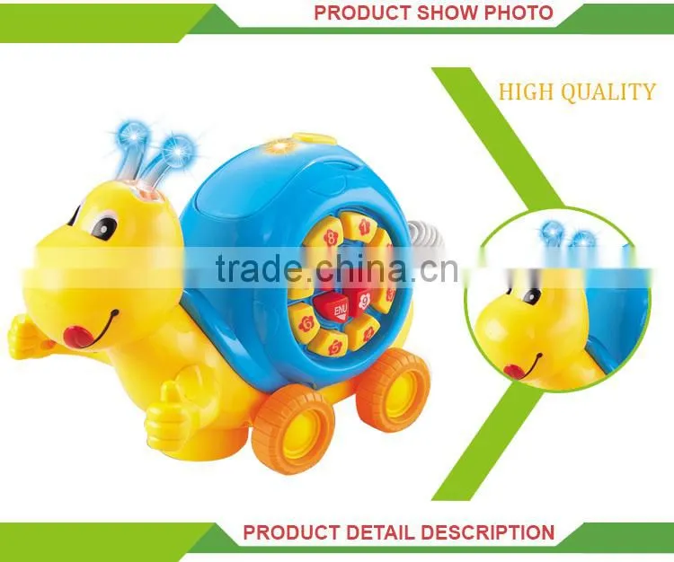 Good selling children educational electric plastic turbo snail toys