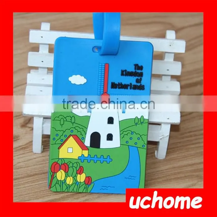 UCHOME Cartoon Luggage Tag Silicone PVC Luggage Tag