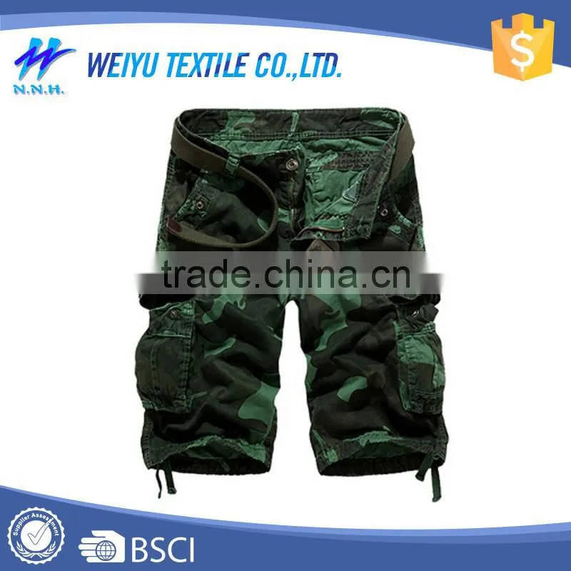 OEM Mens camouflage cargo shorts with side pocket