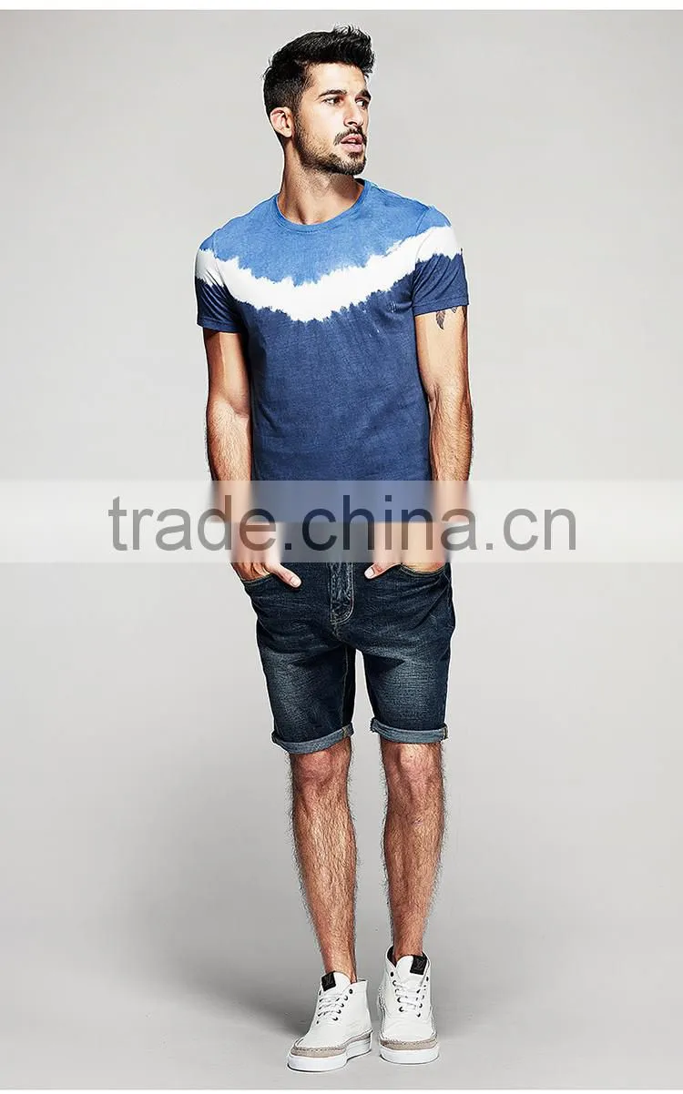 Men's Tie Dye T-shirt, cotton jesery T-shirt, customized logo t-shirt