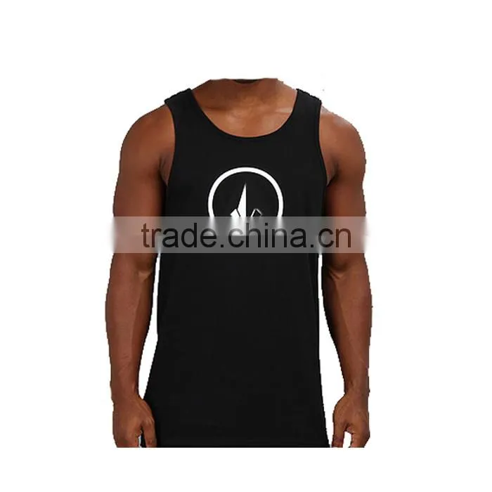 Wholesale Tank Top Print Logo Cotton Custom Mens Gym Tank Top