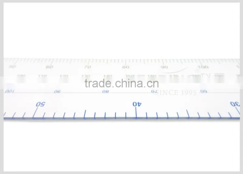 Kearing 34*320*1mm Plastic flight trainning scale rulers in for Pilot Students #KNM-4