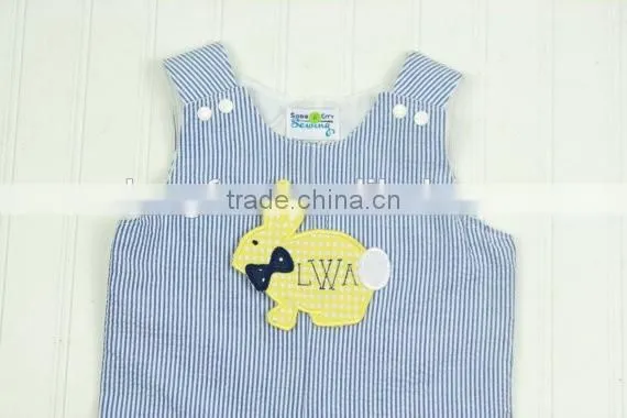 2017 Baby Boys Easter Outfit Kids Bunny Shortall Newborn Baby Boys Romper