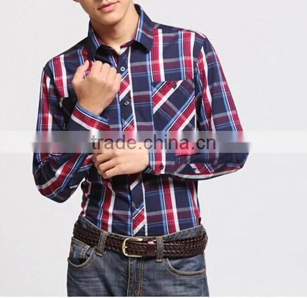 checked casual dress shirts for men