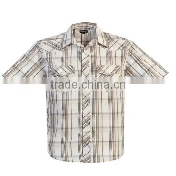 2016 new wholesale Long Sleeve Snap custom mens casual dress shirts