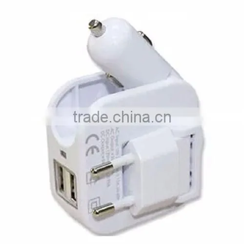 Double USB Charger Traveling Creative Car Wall Filled With Smart Phone Charger