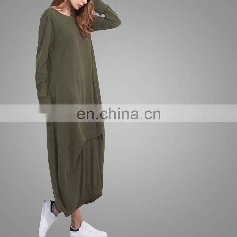 High Quality Muslim Kebaya 2017 Dubai Abaya Cotton Material Women Every Long Dress