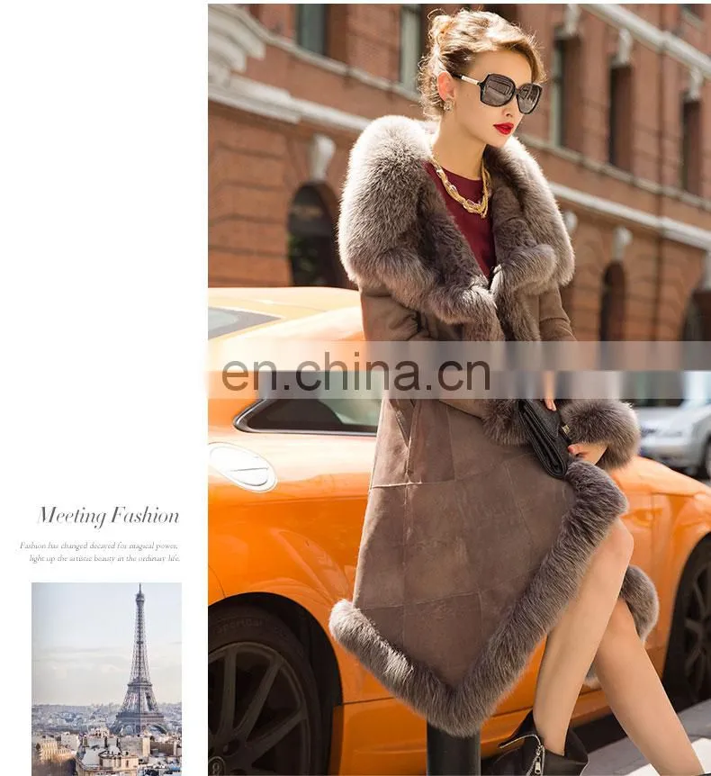Latest Design Double Face Lamb Skin Thick Leather Jacket