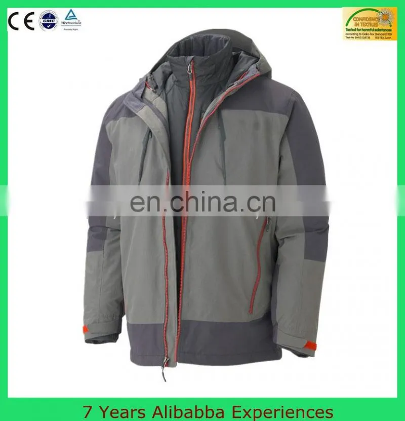 High quality hot sell 3 in 1 jacket outdoor men 3 in 1 jacket wholesale promotional