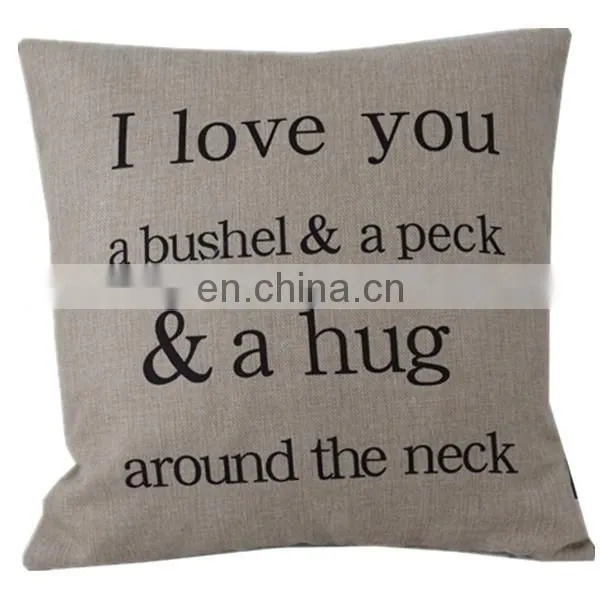 Fashion cheap decorative throw pillow cover custom digital printed latest design linen cushion cover