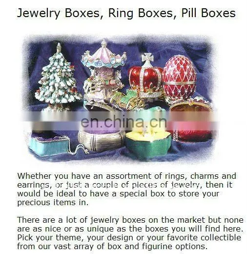 2012 New fashion Golden plated Cz Crystal Symbol of prosperity trinket jewelry box
