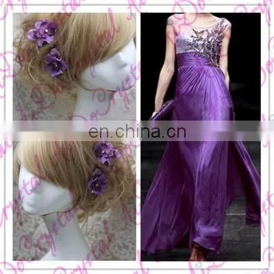 Aidocrystal purple wedding party hair accessories purple hair clip floral tiaras