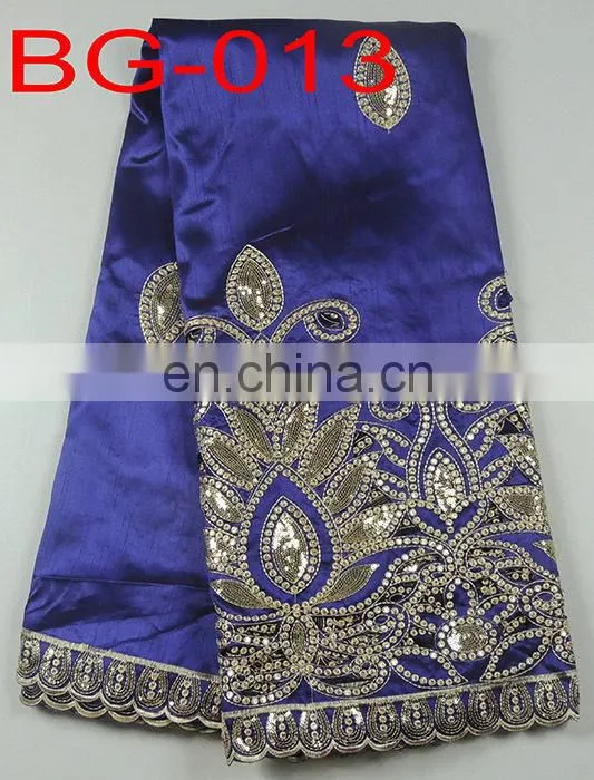 wholesale fancy African silk George lace(BG-009)