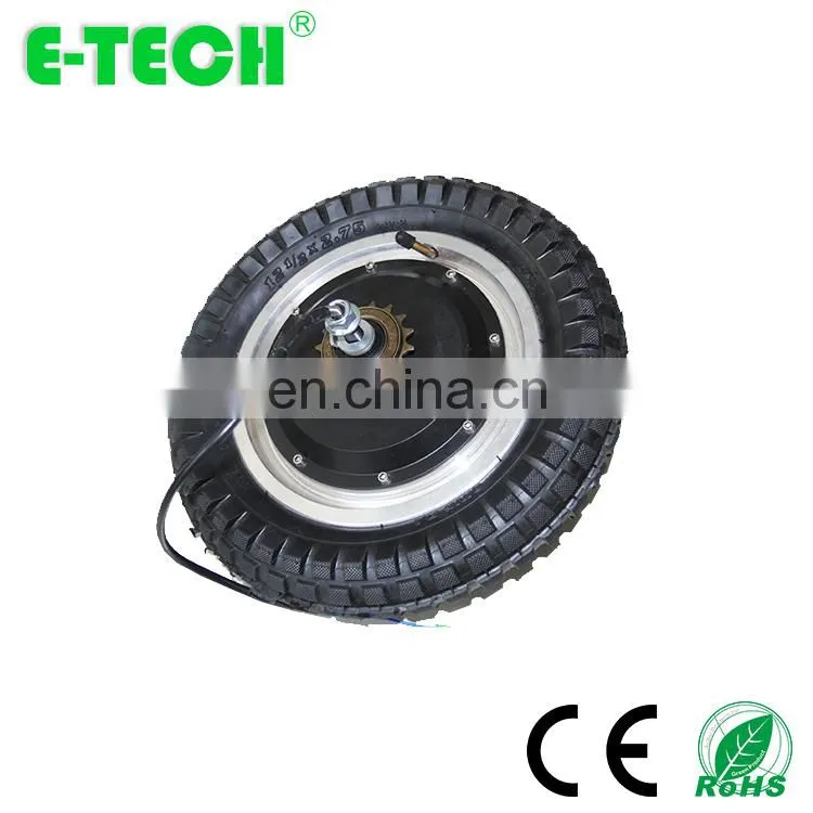 Hot sale 12 inch self-balancing drift DC brushless gearless car motor with tire