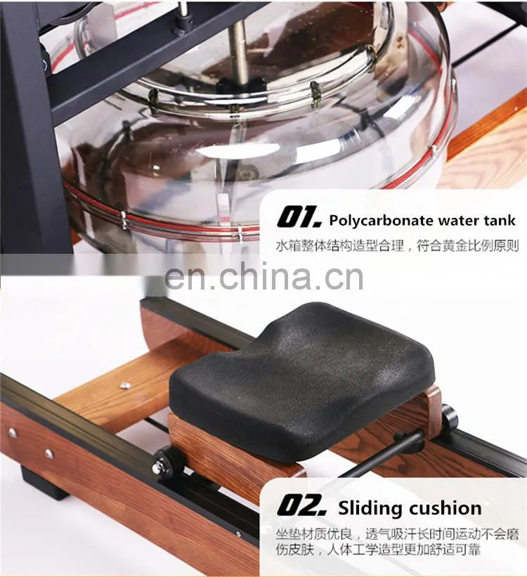 Gym/home commercial fitness equipment rowing machine water rower