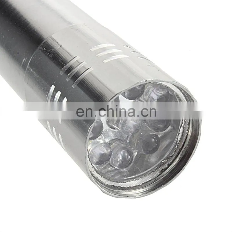 Portable Emergency Camping Lamp Light Mini Classic 9 LED Aluminum Rechargeable Flashlight Lamp LED Flashlight Torch