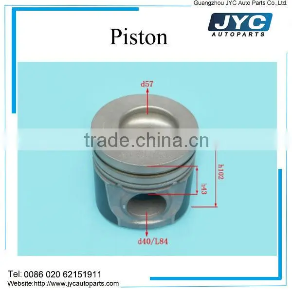 YC6105ZQC engine parts J3200-1004015 car engine kit piston size 43mm