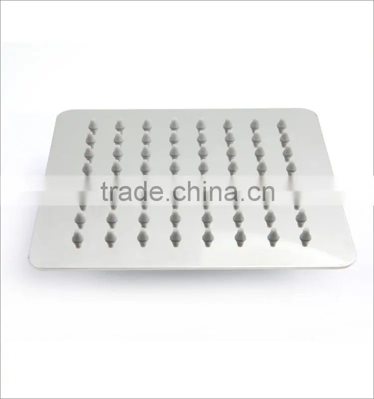 Square shaped stainless steel rainfall shower head