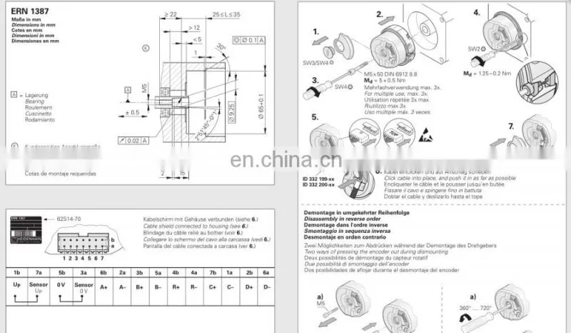 elevator encoder sensor ERN1387 incremental encoder