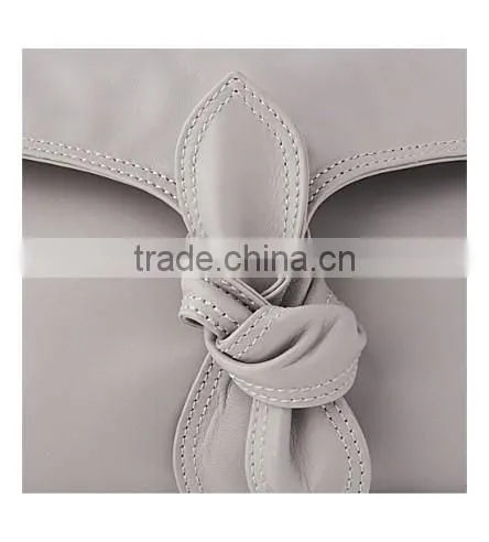 knot women soft smooth genuine leather clutch bag nappa foldover party clutch good quality hand bag guangzhou factory