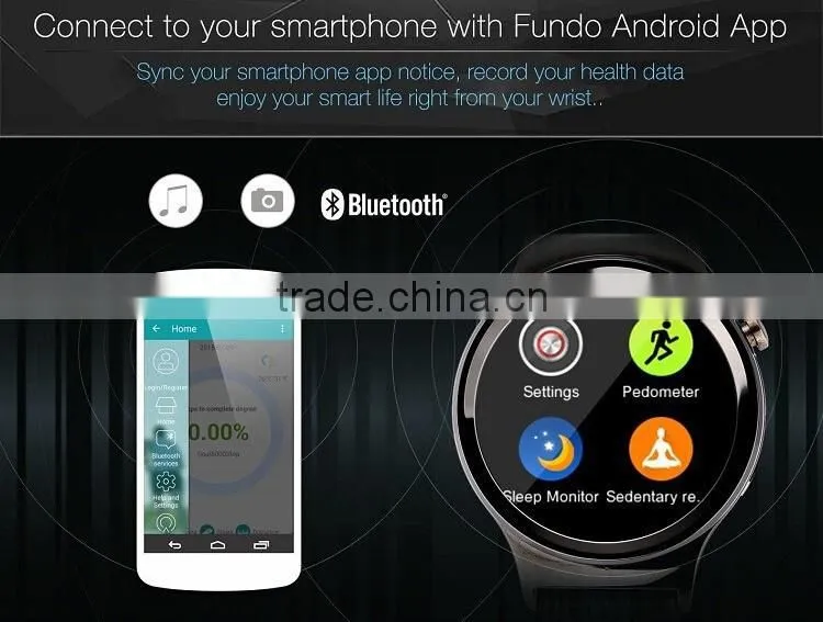 Hot selling touch screen smart watch phone android with sim card
