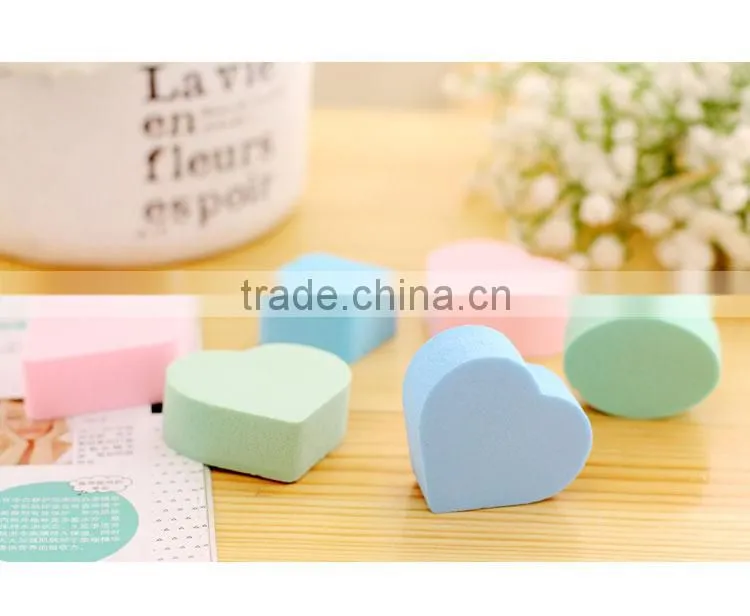 Colorful Heart shape cosmetic sponge ,makeup powder puff,Makeup sponge