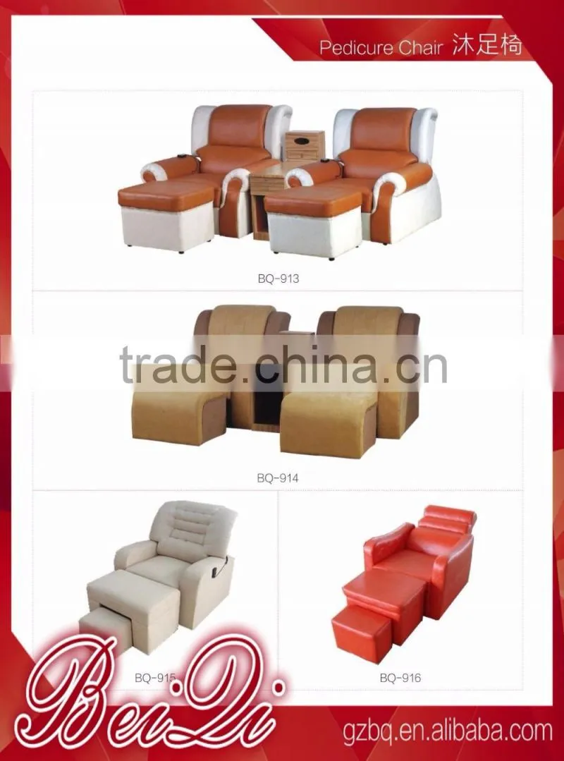 Beiqi Topsale Wholesale Nail Salon Cheap Pedicure Massage Chair Cover Synthetic Leather in Guangzhou