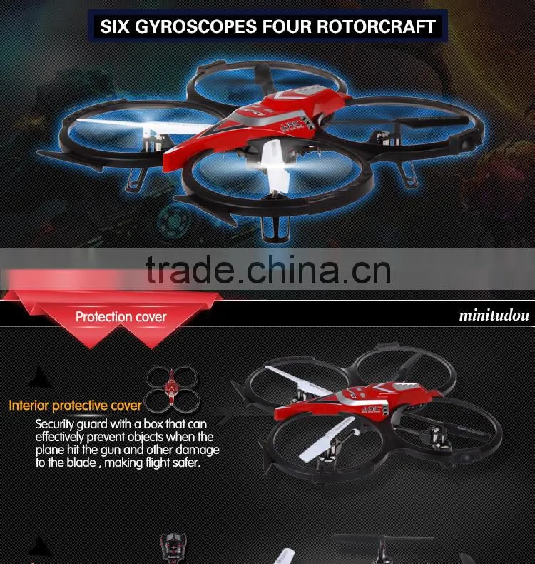 2014 Hot Item 42CM F182 2.4GHZ 6-Axis Hand Throwing Rc Quadcopter With Lights