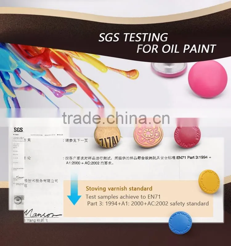 With Logo Paint Brass Spring Clip Two Parts Metal Wholesale Snap Buttons