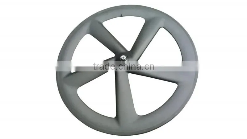 700c 65mm clincher fixie wheels carbon aerospoke wheel 3k matt fixed gear bicycle wholesale