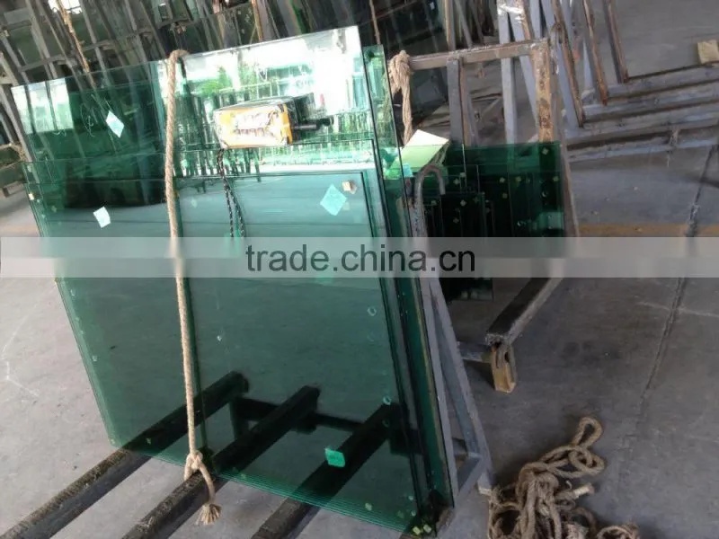 Guangzhou Supply GLASS ,5mm Natural green tempred galss ,curved glass