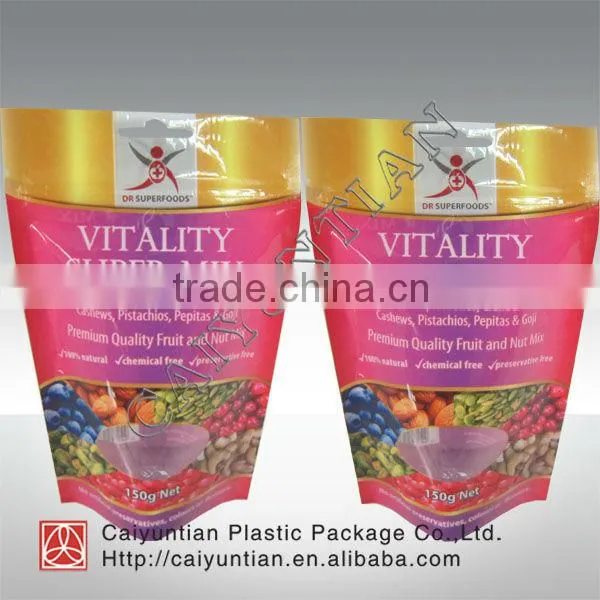 Top Grade Printing Stand up Dried Fruit Package Bag with Zipper
