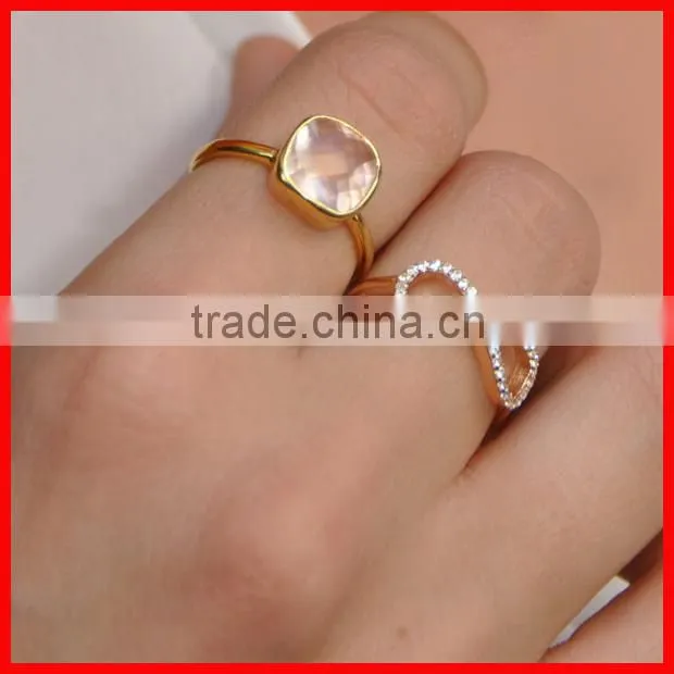 Most Popular New Design white Gold Ring Finger Jewelry Wedding Rings