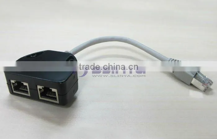 CAT5/6 Ethernet RJ45 LAN Port 1 to 2 Socket rj45 Splitter Connector