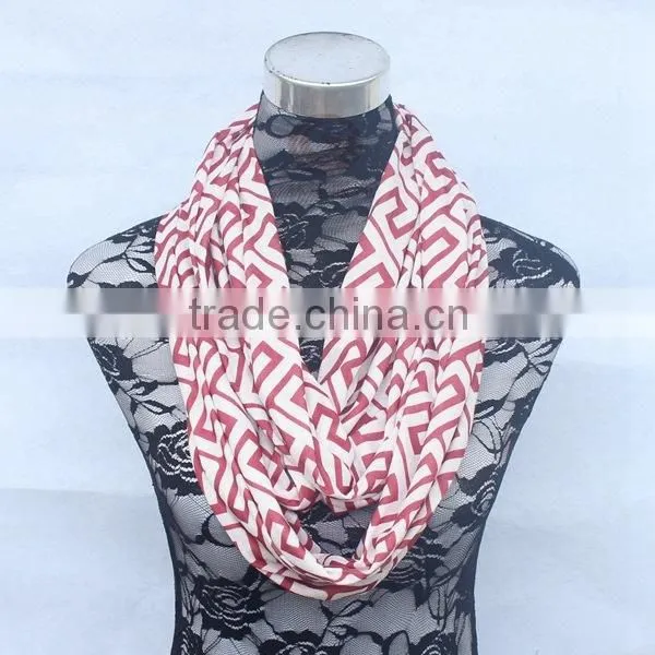 Wholesale Personalized Double Layer Knitted Jersey Infinity Scarf