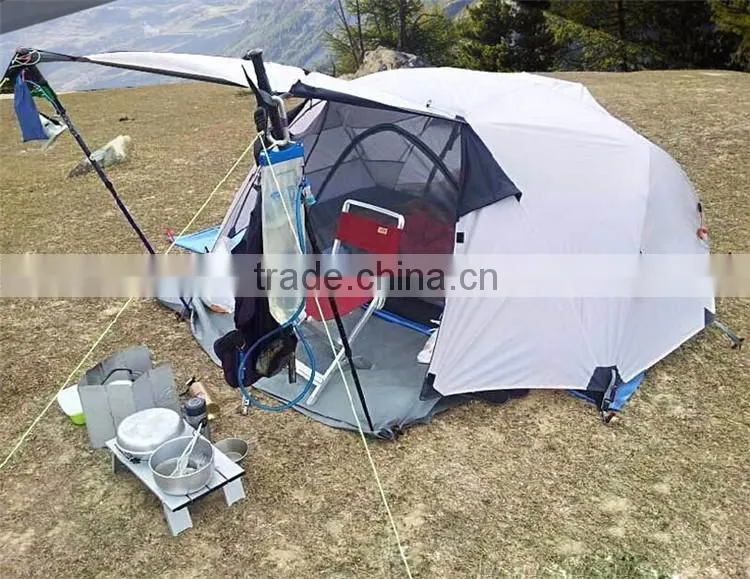 New Product Double Pole Outdoor Camping Tent Space Spring Up Sunshade Tent