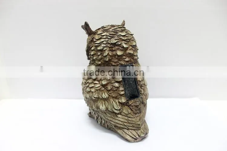 Owl solar resin light led garden resin outdoor lights