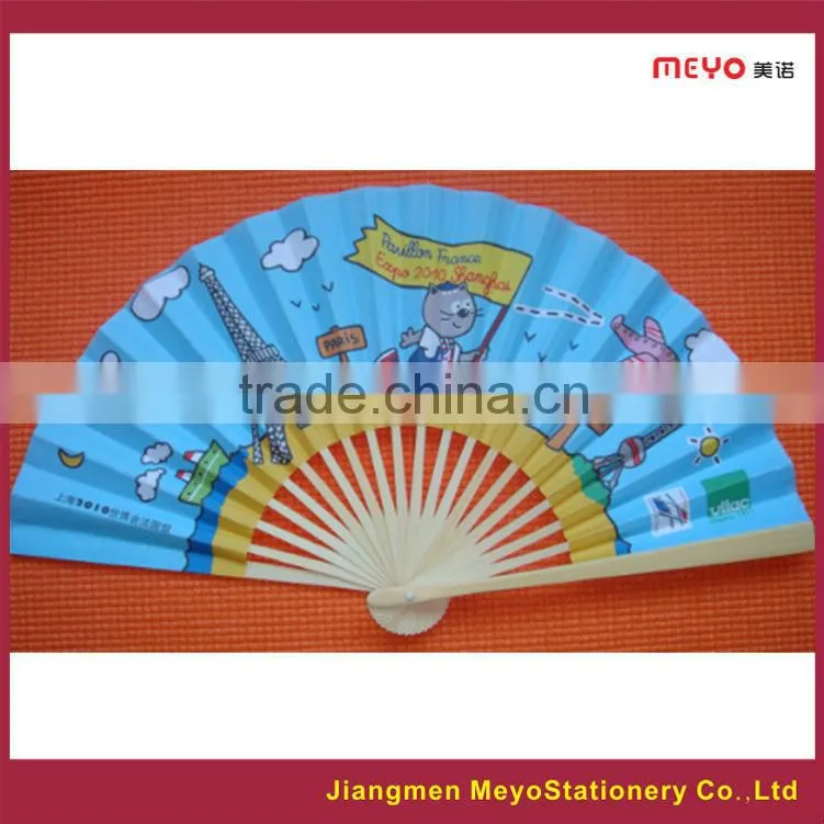 2015 Unique Gift Decorative Cartoon Bamboo Folding Fan