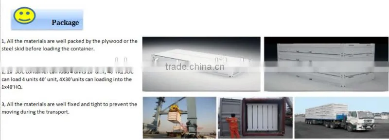 Container house pu sandwich panel prefab houses