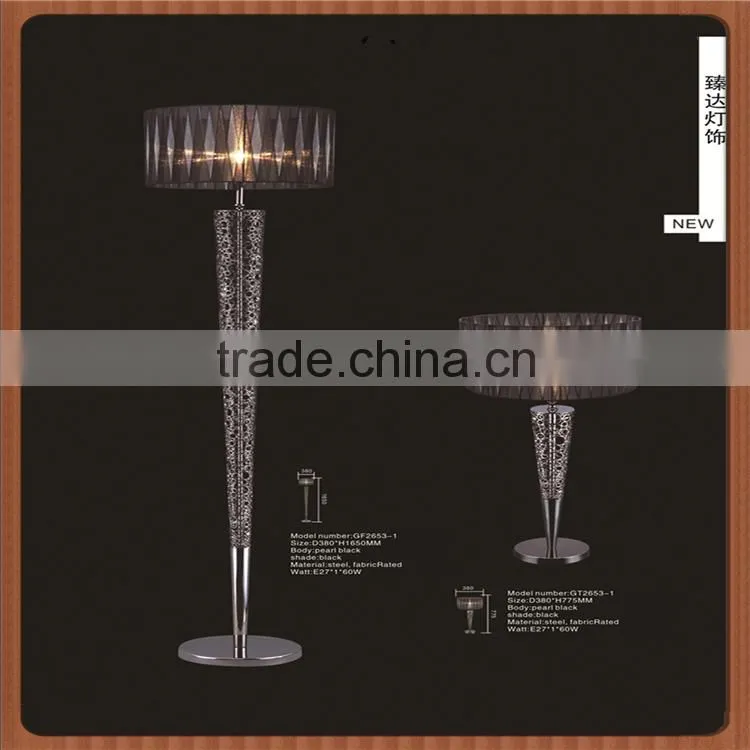 pearl black metal led table decoration lamp