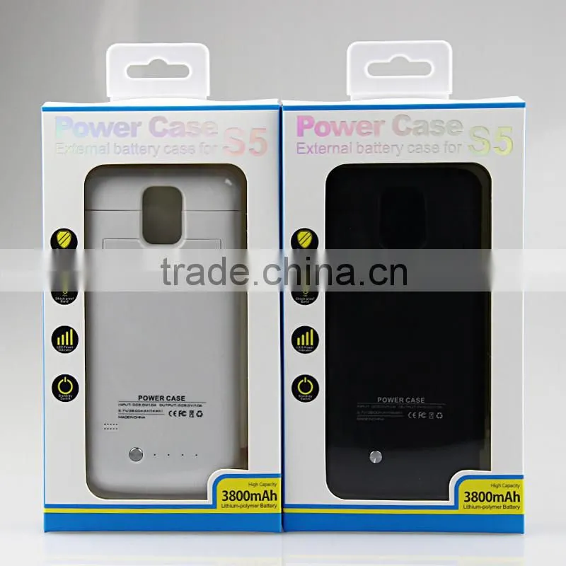 Ultra slim 3800mAh External Backup Battery Charge Case For Samsung Galaxy S5