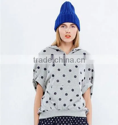 fashion women's polka dots hoodies