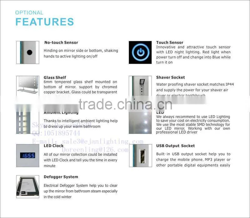 Wall Mounted Light Mirror Frame