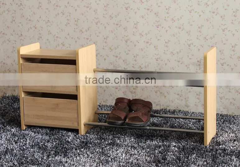 wooden shoe rack
