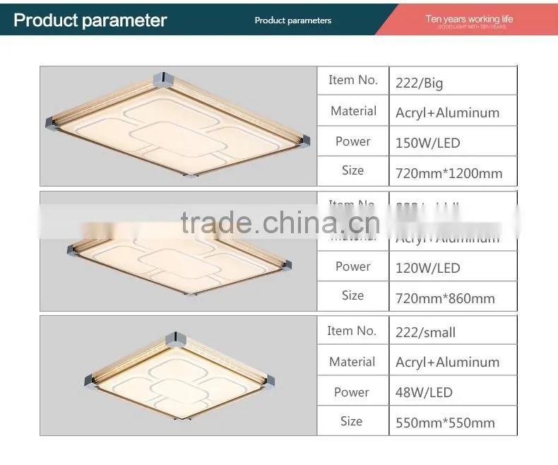 Round bedroom fixture for ceiling lamp ceiling light made in China