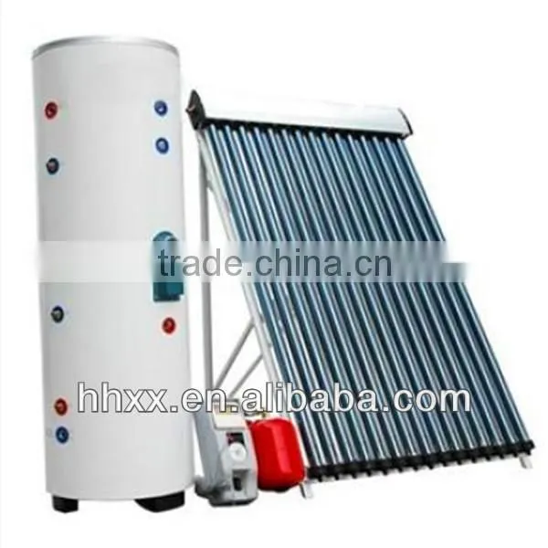 heat pipe split pressurized system solar water heater collector with tank copper coil