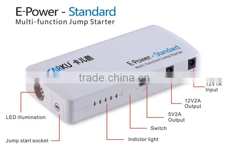 New arrived 12000mAh factory price jump starter