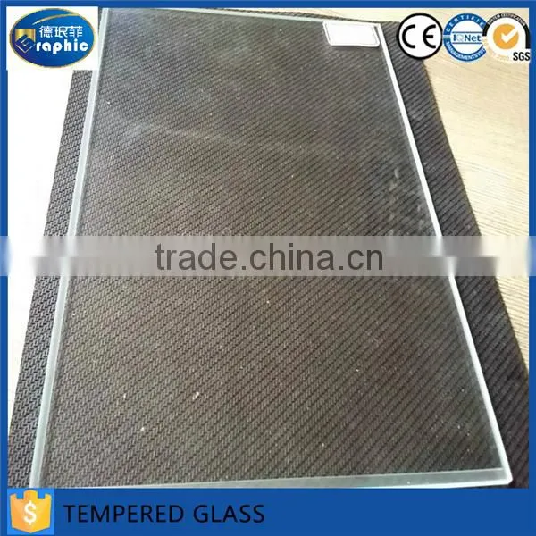 Clear polished edge cut toughened glass panel for sale
