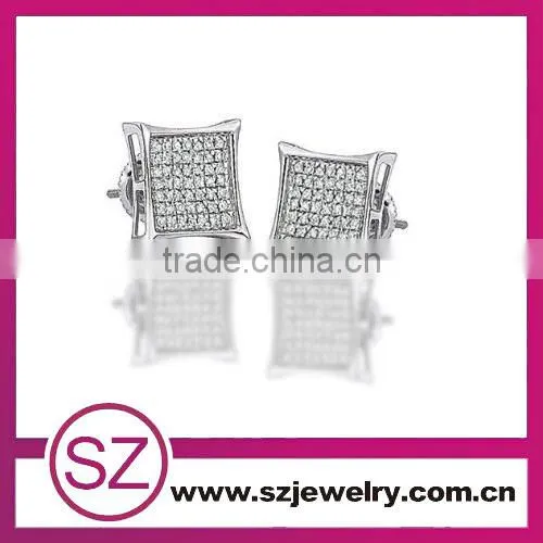 EAR 0010 fashion gold plaited nice brass metal stud earrings with screw back alibaba china